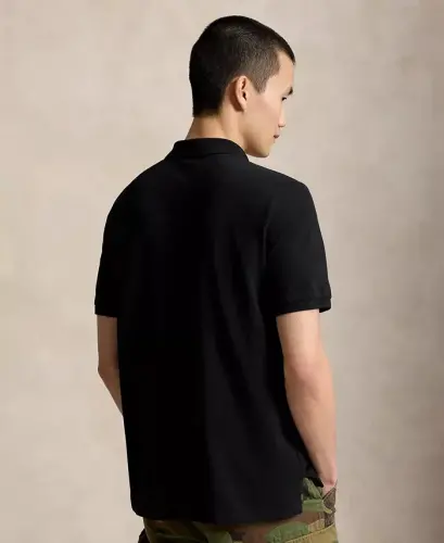 Men's Classic-Fit Stretch Mesh Polo Shirt - Polo Black/Smoke - 4
