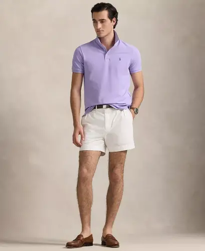 Men's Classic-Fit Mesh Polo Shirt - Powder Purple - 2