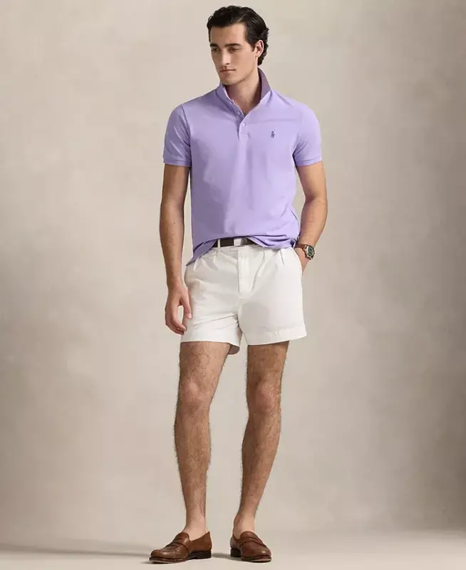 Men's Classic-Fit Mesh Polo Shirt - Powder Purple - 2