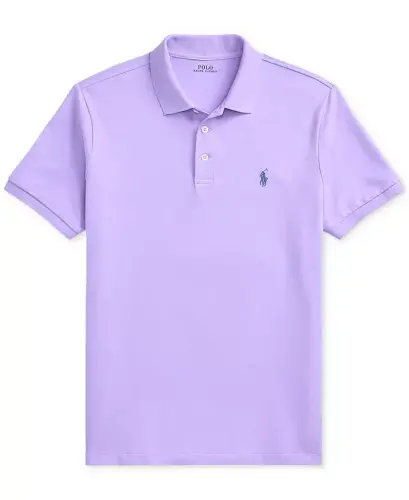 Men's Classic-Fit Mesh Polo Shirt - Powder Purple - 5