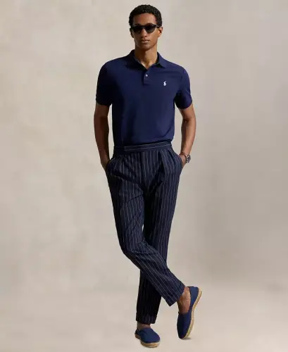 Men's Classic-Fit Stretch Mesh Polo Shirt - Refined Navy/Smoke - POLO RALPH LAUREN (1)