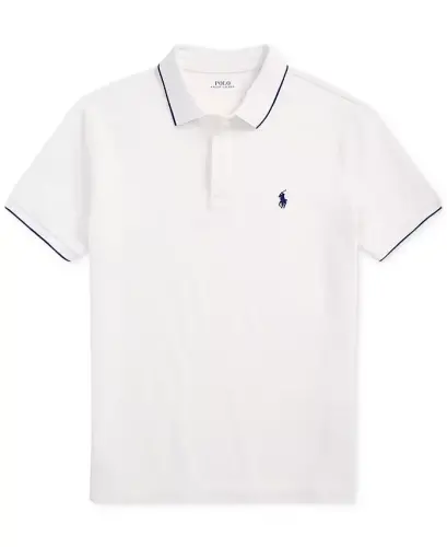 Men's Classic-Fit Stretch Oxford Mesh Polo - 5
