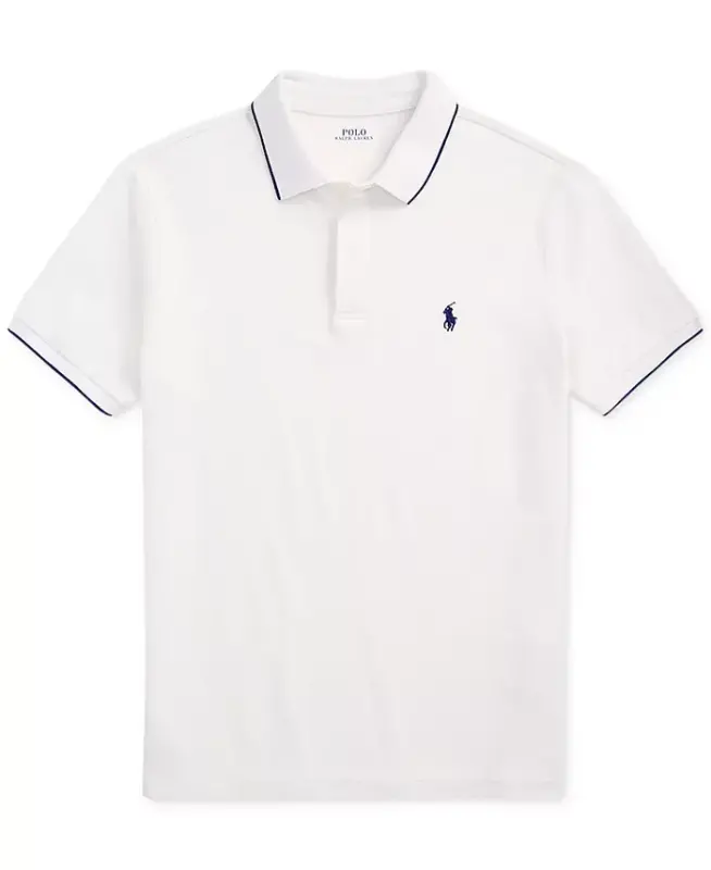 Men's Classic-Fit Stretch Oxford Mesh Polo - 5