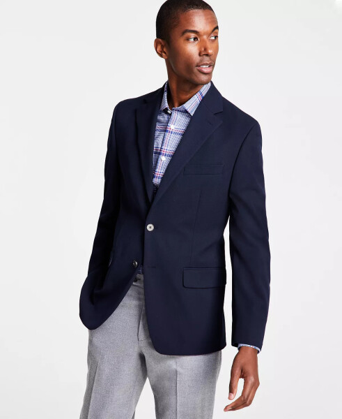 Men's Classic-Fit Stretch Solid Blazers Navy - 3