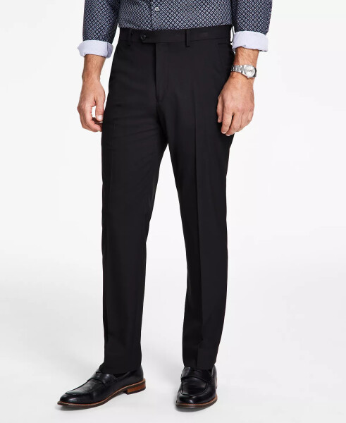 Men's Classic-Fit Stretch Solid Suit Pants, Created for Modazone Black - 2