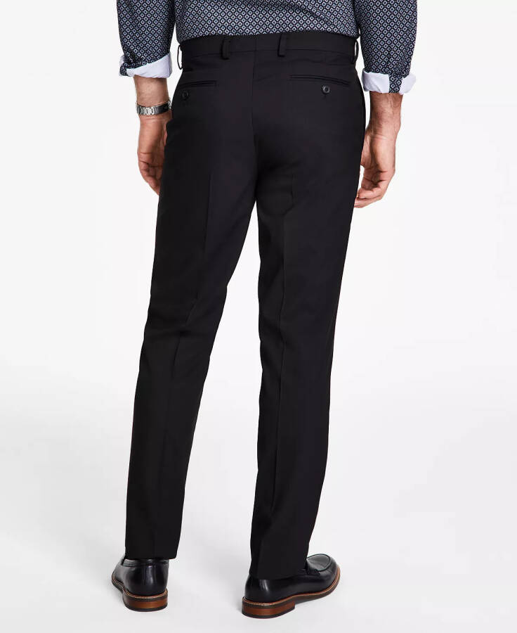 Men's Classic-Fit Stretch Solid Suit Pants, Created for Modazone Black - 3