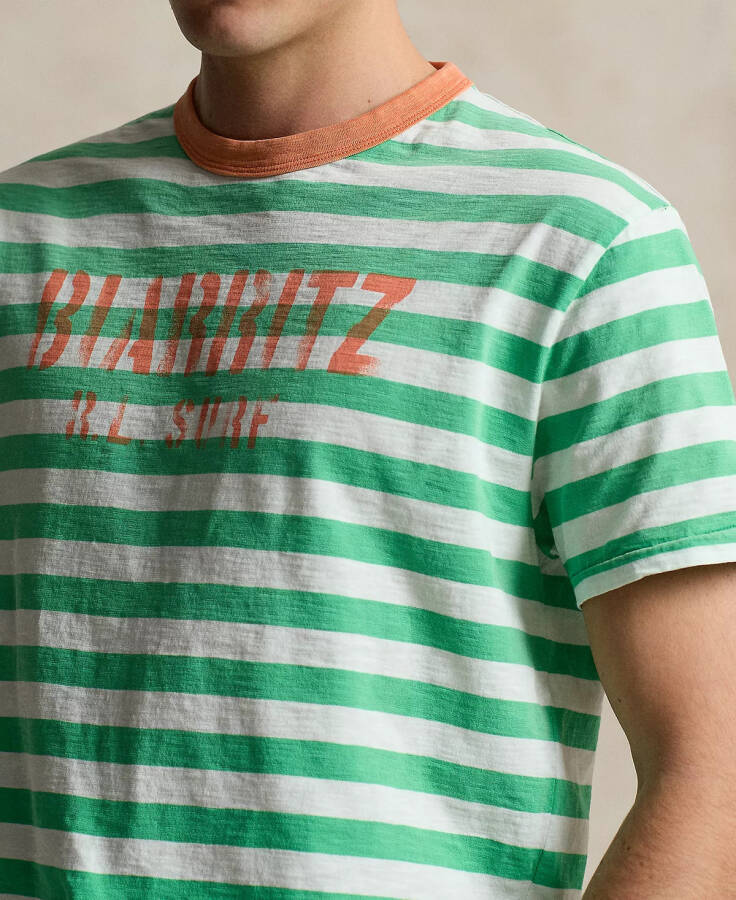 Men's Classic-Fit Striped Jersey T-Shirt Summer Emerald Multi - 3