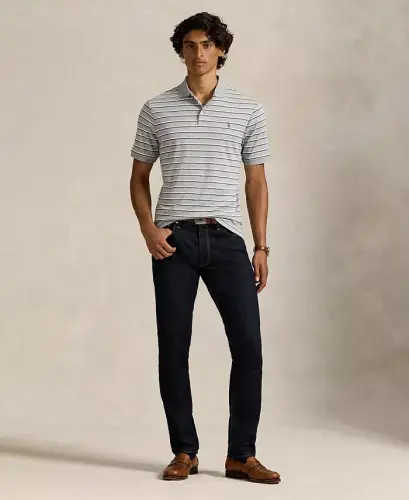 Men's Classic-Fit Striped Soft Cotton Polo - Andover Heather Gray Multi - POLO RALPH LAUREN (1)