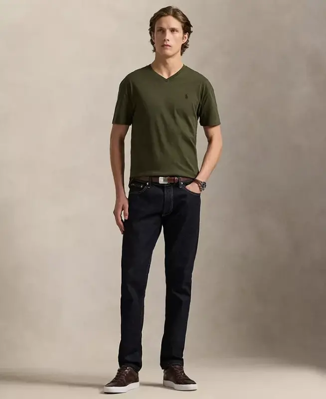 Men's Classic-Fit V-Neck T-Shirt - COMPANY OLIVE/C8526 - 2