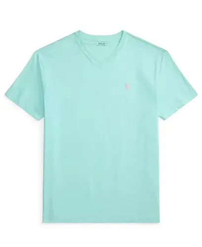 Men's Classic-Fit V-Neck T-Shirt - New Aqua - 5