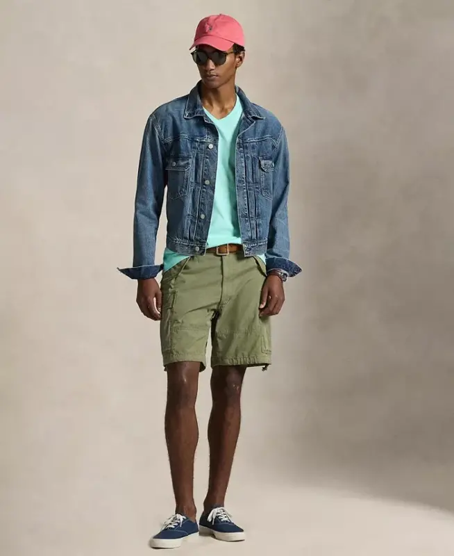 Men's Classic-Fit V-Neck T-Shirt - New Aqua - 2