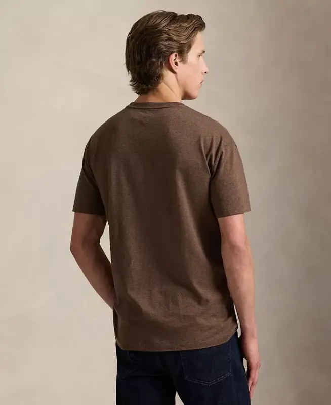 Men's Classic-Fit V-Neck T-Shirt - Nutmeg Brown Heather - 4