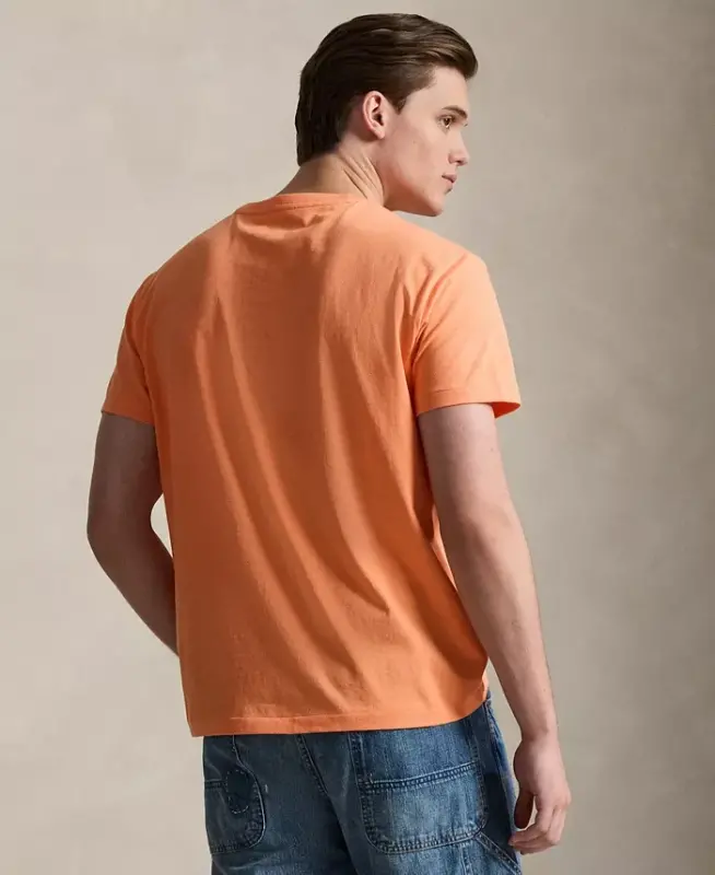 Men's Classic-Fit V-Neck T-Shirt - Pompano Orange - 4
