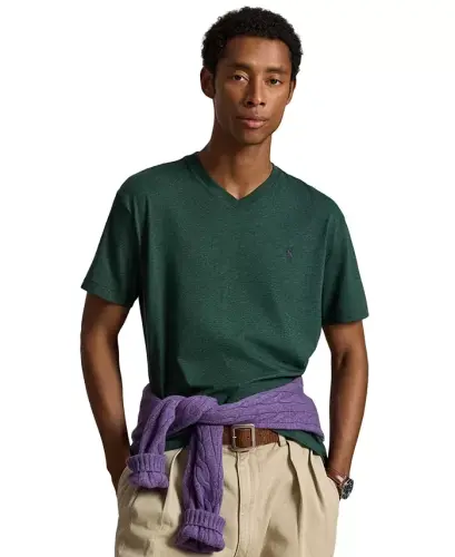 Men's Classic-Fit V-Neck T-Shirt - Scotch pine heather - 1