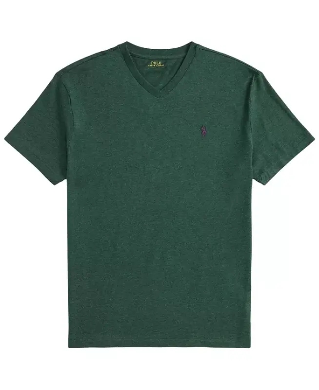 Men's Classic-Fit V-Neck T-Shirt - SCOTCH PINE HEATHER/C4939 - 3