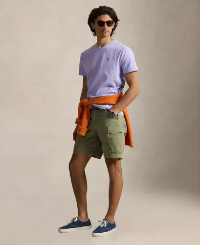 Men's Classic-Fit V-Neck T-Shirt - Sky Lavender - 2