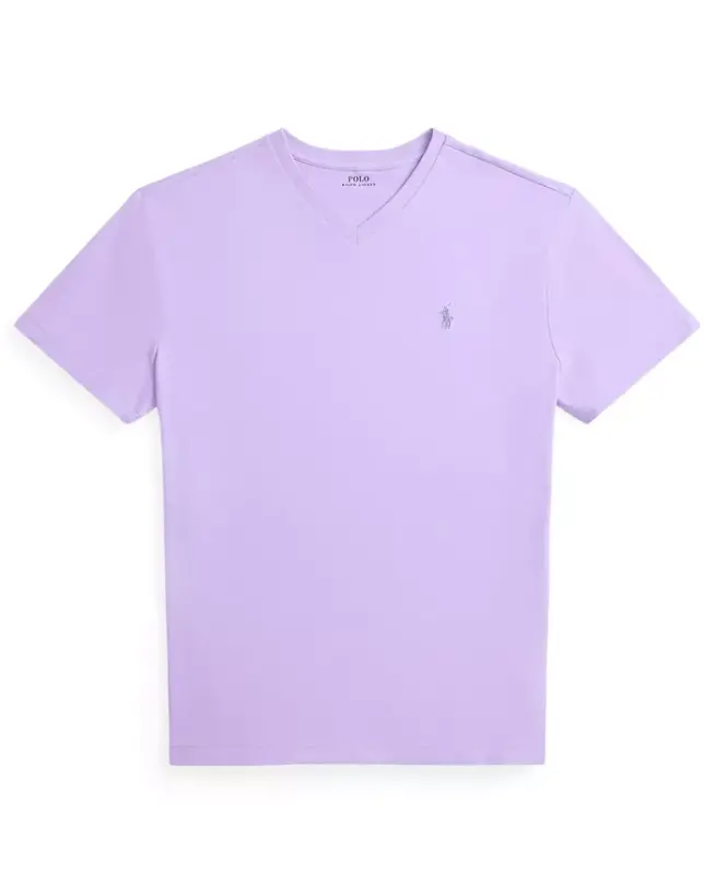 Men's Classic-Fit V-Neck T-Shirt - Sky Lavender - 5