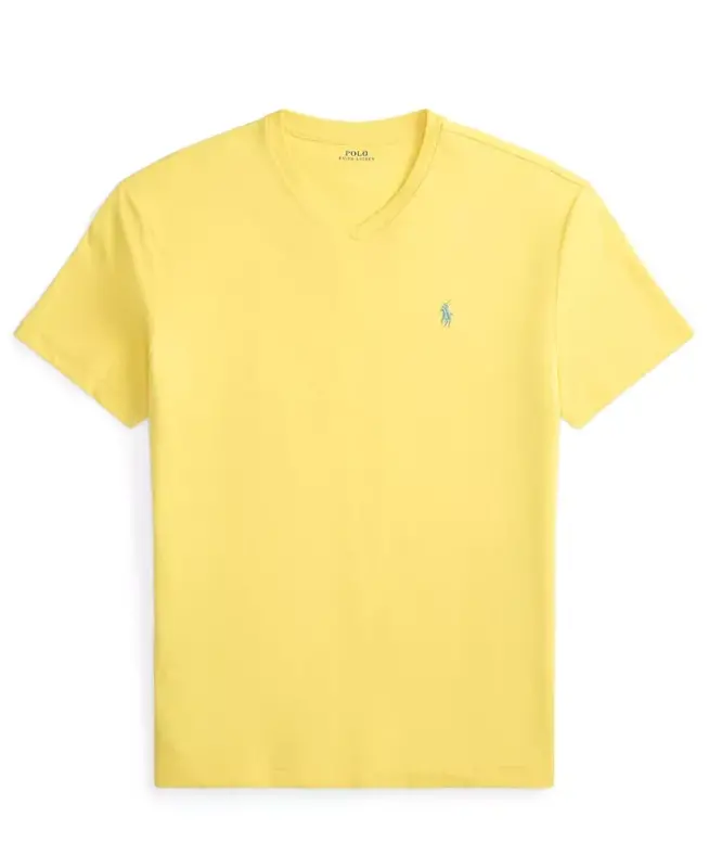 Men's Classic-Fit V-Neck T-Shirt - Sunfish Yellow - 5