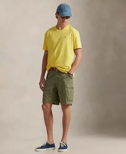Men's Classic-Fit V-Neck T-Shirt - Sunfish Yellow - POLO RALPH LAUREN (1)