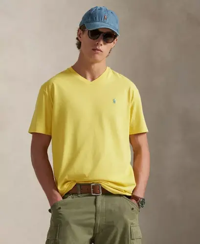 Men's Classic-Fit V-Neck T-Shirt - Sunfish Yellow - 1