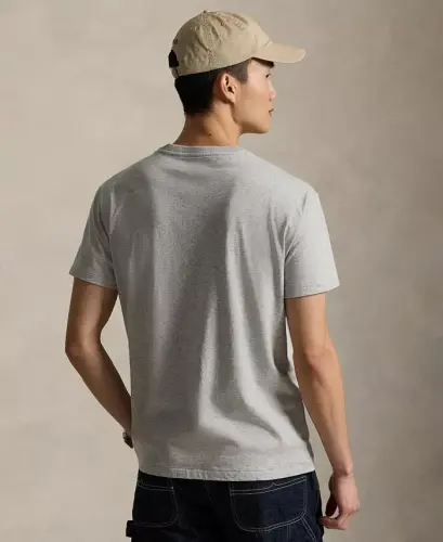 Men's Classic-Fit V Neck T-Shirt-Taylor Heather - 3