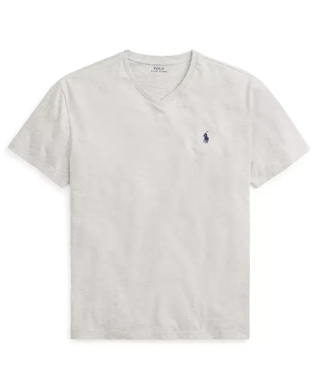 Men's Classic-Fit V Neck T-Shirt-Taylor Heather - 4