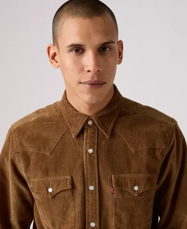 Men's Classic-Fit Western Shirt - Bison - 2