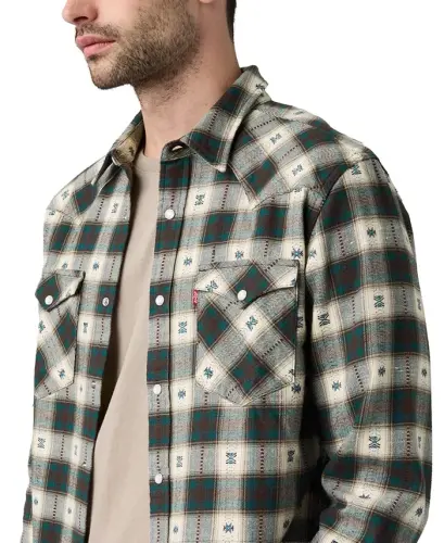 Men's Classic-Fit Western Shirt - Coffee - 3
