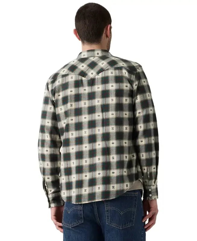 Men's Classic-Fit Western Shirt - Coffee - 4