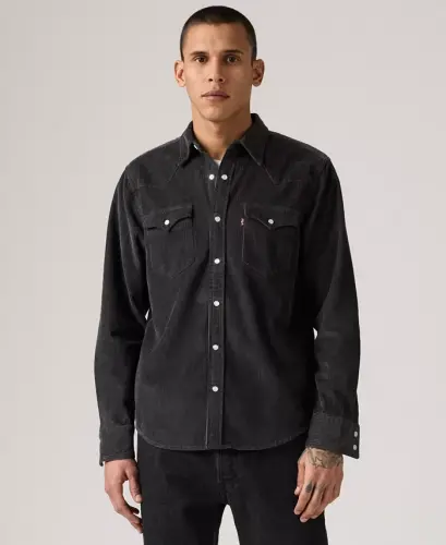 Men's Classic-Fit Western Shirt - Dark Phantom 