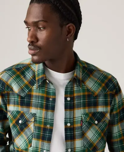 Men's Classic-Fit Western Shirt - Julius Plaid Abyss - LEVI'S (1)