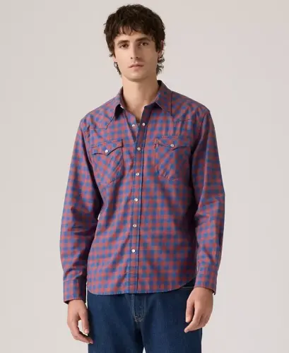 Men's Classic-Fit Western Shirt - Sunshine Blue 