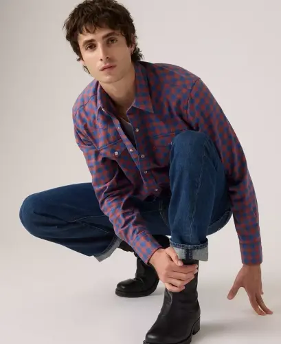 Men's Classic-Fit Western Shirt - Sunshine Blue - LEVI'S (1)