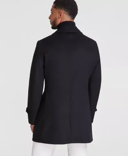 Men's Classic-Fit Wool Blend Solid Overcoat-Black - MICHAEL KORS (1)