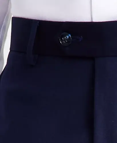 Men's Classic-Fit Wool-Blend Stretch Solid Suit Pants-Navy - 5