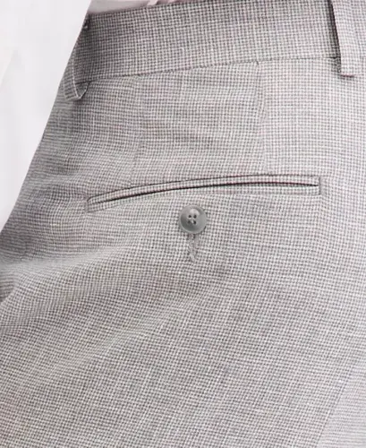 Men's Classic-Fit Wool-Blend Stretch Solid Suit Separates Pant - Light Gray - 6