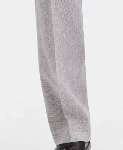 Men's Classic-Fit Wool-Blend Stretch Solid Suit Separates Pant - Light Gray - 7