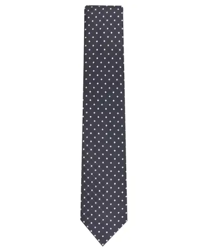 Men's Classic Grid Tie, Created for Modazone-Black - CLUB ROOM (1)