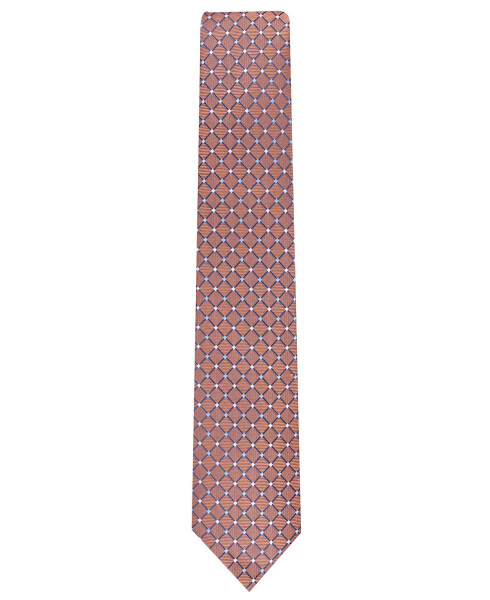 Men's Classic Grid Tie, Created for Modazone Orange - 2