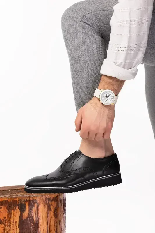 Men's Classic Groom And Evening Wear Men's Shoes-Black Nickel Plated - 3