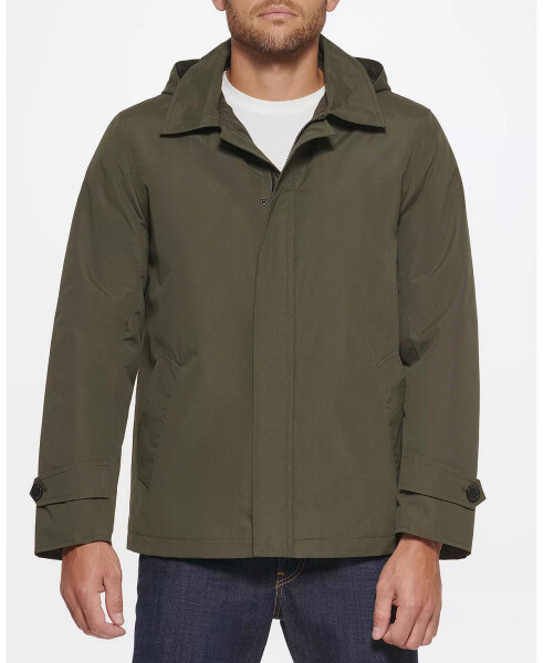 Men's Classic Hooded Rain Jacket Olive - 3