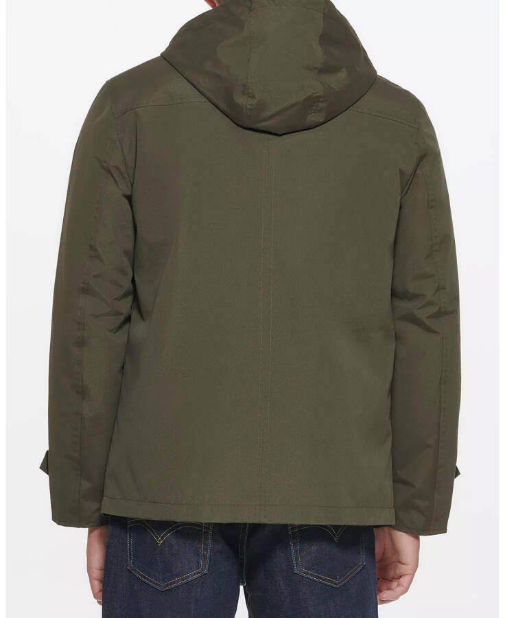 Men's Classic Hooded Rain Jacket Olive - 5