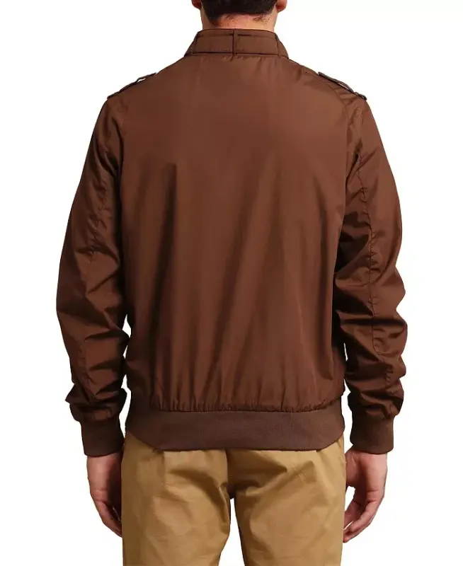 Men's Classic Iconic Racer Jacket - Brown - 4