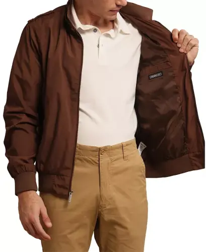 Men's Classic Iconic Racer Jacket - Brown - 5