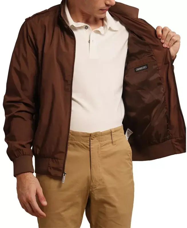 Men's Classic Iconic Racer Jacket - Brown - 5