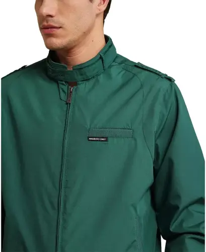 Men's Classic Iconic Racer Jacket - Green - 7