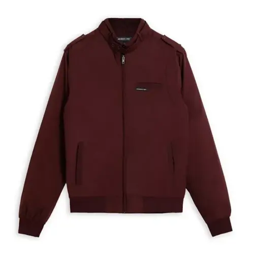Men's Classic Iconic Racer Jacket (Slim Fit)-Burgundy - 8