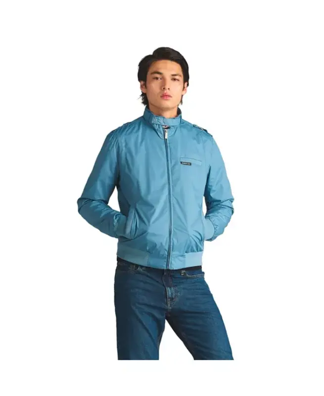 Men's Classic Iconic Racer Jacket (Slim Fit)-Slate - MEMBERS ONLY