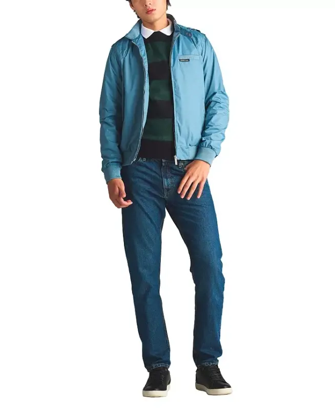 Men's Classic Iconic Racer Jacket (Slim Fit)-Slate - 5