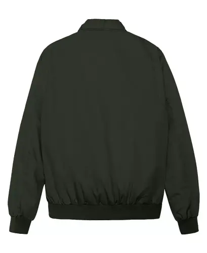 Men's Classic Iconic Racer Kurtkasi (Slim Fit) - To‘q yashil - 3